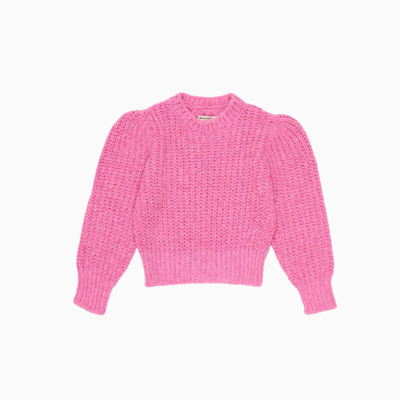 The New Society Kids' Ambrosia Ribbed-knit Sweater In Pink