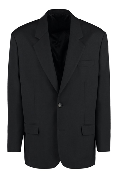 Acne Studios Wool Blend Jacket In Black
