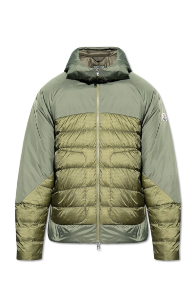 Moncler Panelled Zip In Green