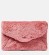 Max Mara Alpaca, Wool, And Silk Teddy Clutch In Pink