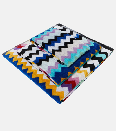 Missoni Cyrus Set Of 3 Cotton Towels In Multicoloured