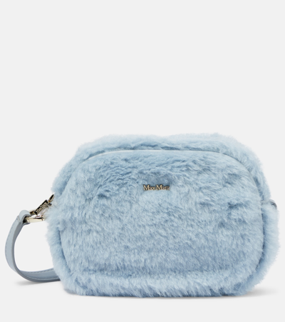 Max Mara Small Teddy Camera Bag In Blue