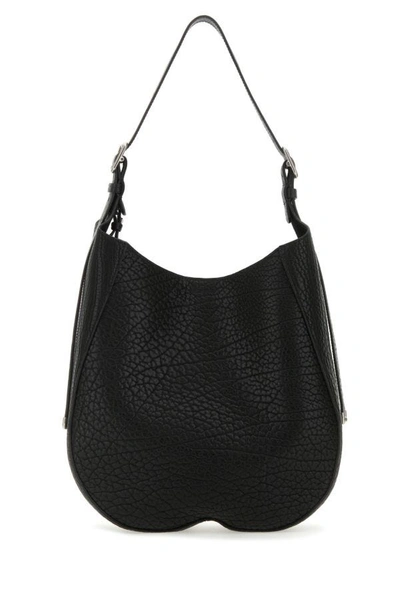 Burberry Women Black Leather Medium Chess Shoulder Bag