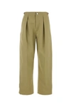 BURBERRY BURBERRY WOMAN MILITARY GREEN COTTON PANT