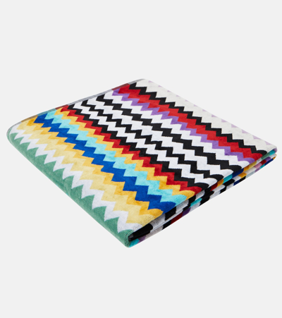 Missoni Cyrus Zig Zag Cotton Terry Beach Towel In Multicoloured