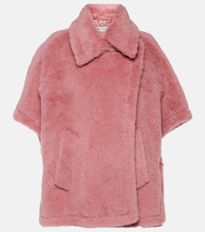 Max Mara Tebe Teddy Cape In Pink