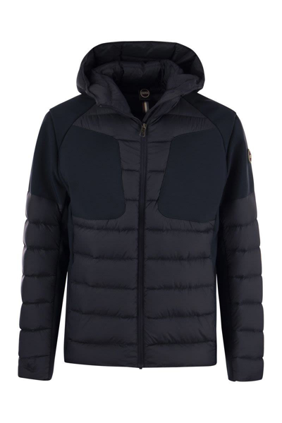 Colmar New Warrior - Hooded Down Jacket In Double Fabric In Blue