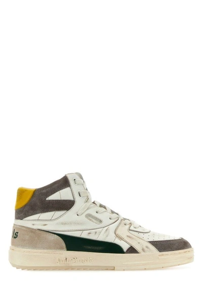 Palm Angels Man Multicolor Leather Palm University Sneakers