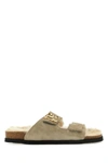 PALM ANGELS PALM ANGELS MAN SAND SUEDE SLIPPERS