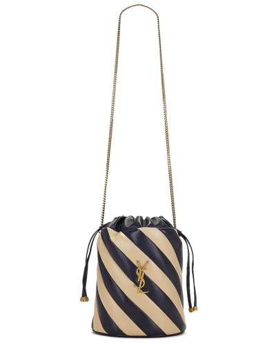 Saint Laurent Women Alix Leather Shoulder Bag In Cream