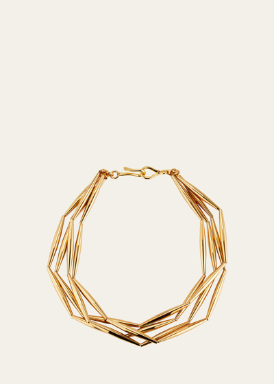 Tohum Design Helia 4 Row Necklace In Yg