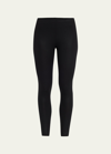 Majestic Soft Touch Jersey Leggings In 723 Metal Black