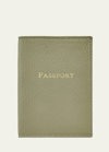 Bergdorf Goodman Leather Passport Holder In Sage