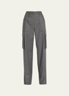 Ramy Brook Noa Pinstriped Pants In Charcoal Lurex Pi