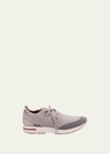 Loro Piana Men's 360 Walk Wish Knitted Wool Sneakers In Gray