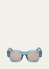 Tom Ford Guilliana Sunglasses In Shiny Transparent