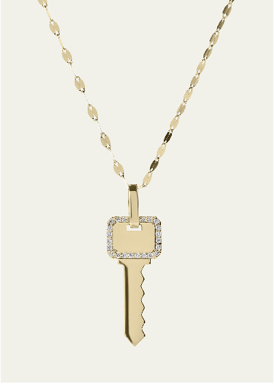 Lana Flawless 14k Gold Lock Pendant Necklace In Yg
