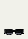 Gucci Geometric Acetate Butterfly Sunglasses In Black