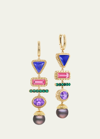 HARWELL GODFREY 5 STONE TOTEM DROP EARRINGS WITH LAPIS