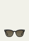 OLIVER PEOPLES BEVELED ACETATE BUTTERFLY SUNGLASSES