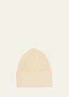 ANOTHER TOMORROW RIBBED CASHMERE BEANIE HAT