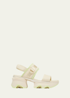 Sorel Kinetic Impact Y Strap Sandals In Honey White Lumin