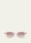 Oliver Peoples Kienna Mirrored Acetate Square Sunglasses In Tan