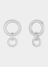 SPINELLI KILCOLLIN CANIS 18K WHITE GOLD DOUBLE HOOP EARRINGS WITH DIAMONDS