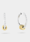 Spinelli Kilcollin Ara Sterling Silver Pave Diamond Hoop Earrings In Multi