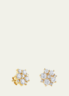 SYDNEY EVAN 14K YELLOW GOLD COCKTAIL DISCO DIAMOND STUD EARRINGS