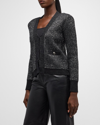 L'agence Jinny Sequin Cardigan In Black/charcoal Se