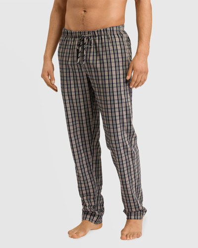 Hanro Men's Cozy Comfort Flannel Pajama Pants In Essential Stripe
