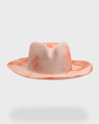 Barbisio Marcello Felt Fedora In Orange