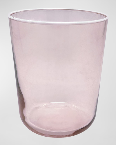 Mariposa Fine Line Clear Double Old-fashioned Glasses, Set Of 4 In Pink