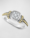 Lagos Rittenhouse Two-tone Pave Diamond Ring In Silver