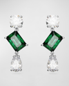 Swarovski Mesmera Crystal-embellished Earrings In Green