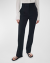ANOTHER TOMORROW WOOL STRAIGHT LEG TROUSERS