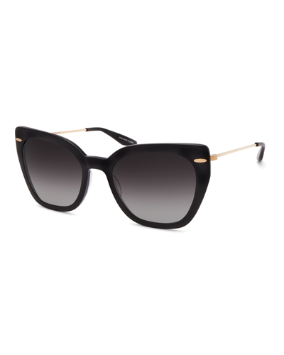 Barton Perreira Catroux Acetate & Titanium Cat-eye Sunglasses In Black / Gold