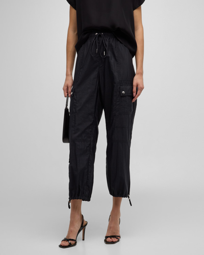 Cinq À Sept Nitsan Tie-cuff Cargo Pants In Black