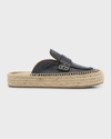 Jw Anderson Espadrille Flat Mules In Black