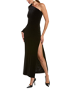 Galvan Kilter One-shoulder Column Dress In Black