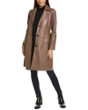 Avec Les Filles Faux Leather Topper Coat