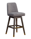 Armen Living Amalie Swivel Bar Stool In Grey