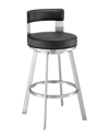 Armen Living Jinab Swivel Counter Stool In Black