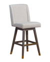 Armen Living Dalza Swivel Bar Stool In Brown