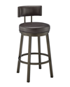 Armen Living Dalza Swivel Bar Stool In Brown