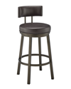 Armen Living Dalza Swivel Bar Stool In Brown