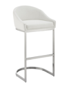 Armen Living Atherik Bar Stool In White