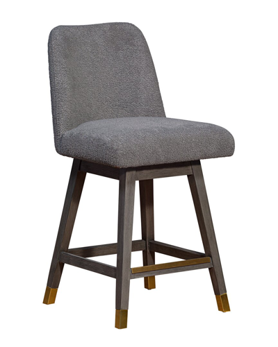 Armen Living Amalie Swivel Bar Stool In Grey