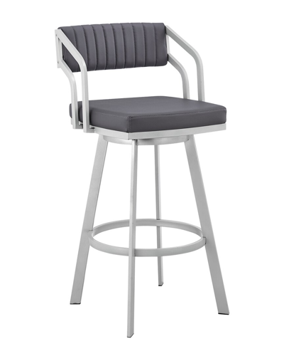 Armen Living Capri 26 Swivel Bar Stool In Grey